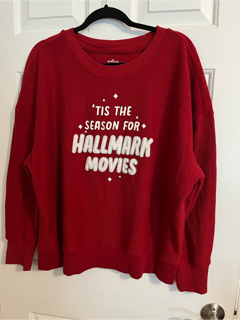 Hallmark 'Tis the Season for Hallmark Movies Red Women's Sweater Size XL